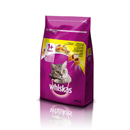 Whiskas suha hrana s Piščancem 1+ 300 g