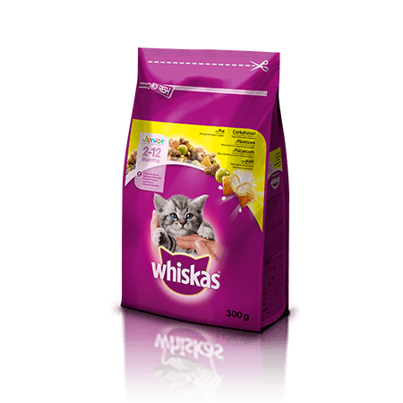 Whiskas suha hrana Junior Piščanec 300 g