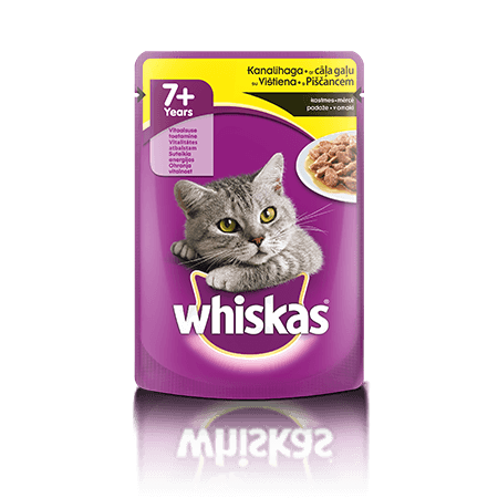Whiskas v vrečki 7+ s Piščancem 100 g