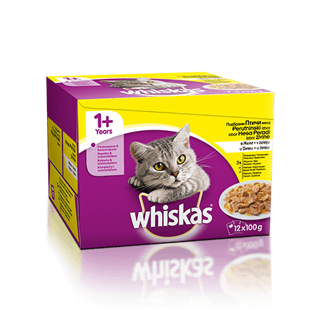 Whiskas Perutninski izbor v želeju 1+ 12 x 100 g
