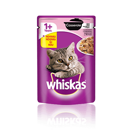 WHISKAS® Casserole losos v želé 85g