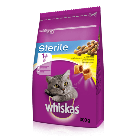 WHISKAS® granule Sterile s kuracím 300g