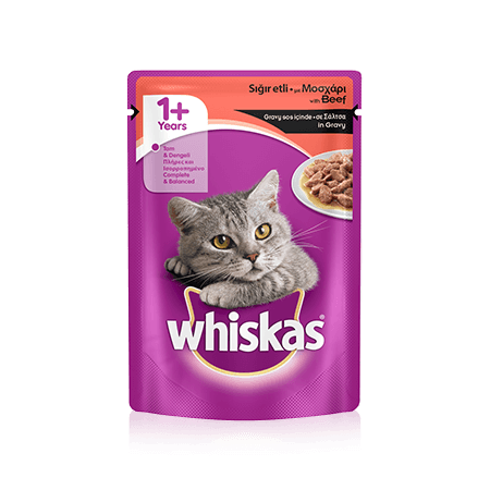 WHISKAS Pouch Sığır Etli Gravy Sos İçinde