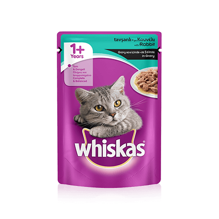 WHISKAS Pouch Tavşanlı Gravy Sos İçinde