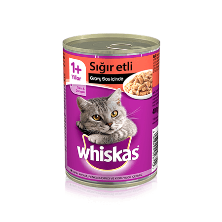 WHISKAS Sığır Etli - Gravy Sos İçinde - Konserve Mama