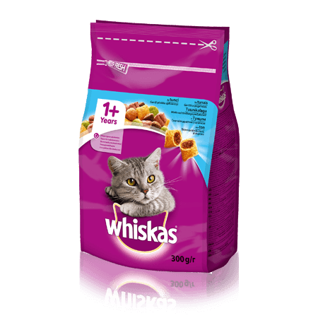 WHISKAS® Смачні подушечки з тунцем для дорослих котів, 300 г