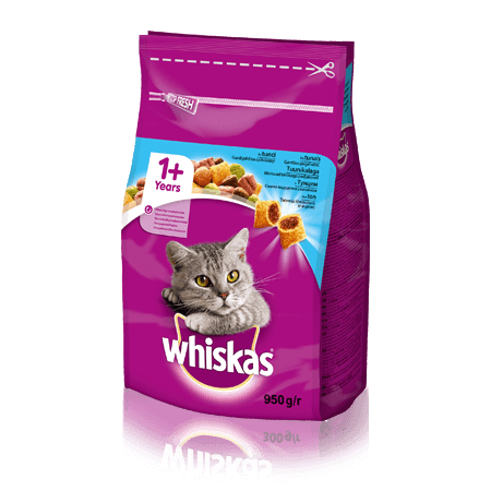 WHISKAS® Вкусные подушечки с тунцом для взрослых кошек, 950 г