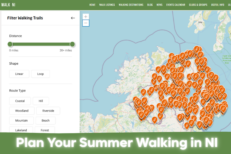 Walking in Northern Ireland in the Summer