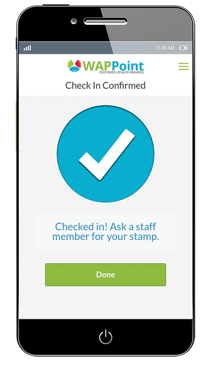 wappoint loyalty app check in