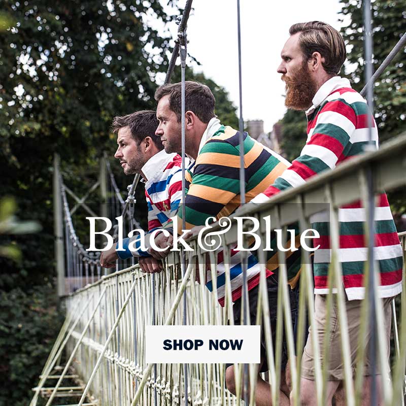 Black & Blue | Heavy Slub Cotton Rugby Shirts Black & Blue | Heavy Cottom Rugby Shirts