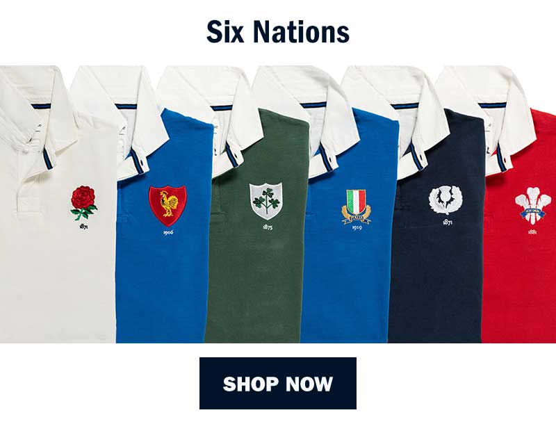 Black & Blue | Heavy Slub Cotton Rugby Shirts | Six Nations Black & Blue | Heavy Cottom Rugby Shirts