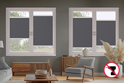 Store Plissé Sans Perçage 75x120 Cm Gris Foncé – Occultant Klemmfix, Isolation Thermique & Lumière Pour Fenêtre