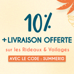 -10% sur les Rideaux et Voilages + livraison offerte