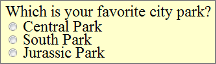 radio buttons and checkboxes