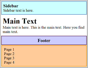 page linearized, with the navigation at the bottom