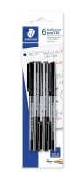 Staedtler Ballpoint Pens - Black - 6 piece