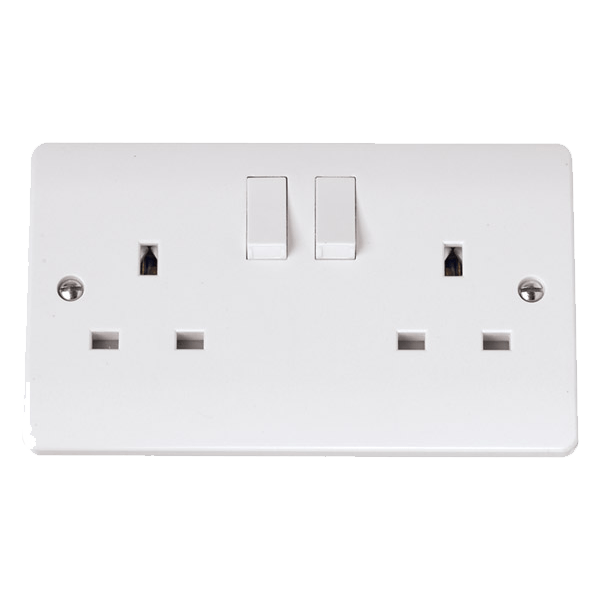 Click Mode 2G DP Switched Socket White CMA1036