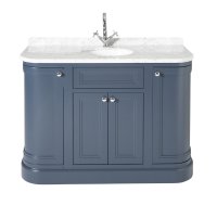 MERRION 1200mm VANITY UNIT BLUE C/W MARBLE WORKTOP & UNDERCOUNTER BASIN