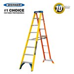 Werner AdjustaStep PRO Fibreglass Stepladder 8 Tread 75075