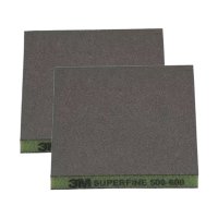 3M&trade; Two-Sided Sanding Sponge, 124 mm x 98 mm, Superfine 500-600,