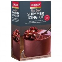 a box of renshaw rose gold shimmer icing fondant