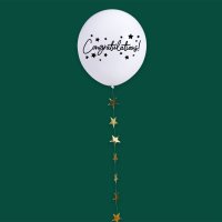 Congratulations 18" Latex Balloon & Trailing Star Tail