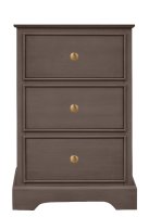 In Stock March Jacobean Brown 3 Drawer Unit with Marble Top