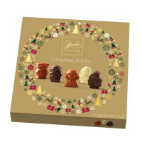 Hamlet gold carton of asstd caramel filled Christmas figures - 12 x 175g