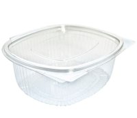 750cc Square Salad Container - Hinged Lid