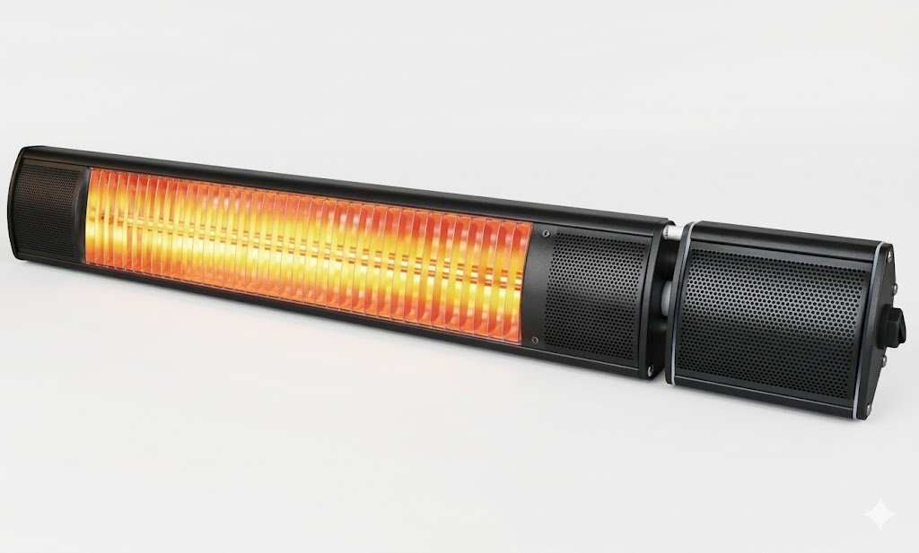 Eldorado IRPH-B Black IPX5 IR Wall Mounded Heater 