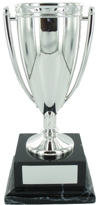 24cm Conical Cast Metal Cup - Silver | TC80