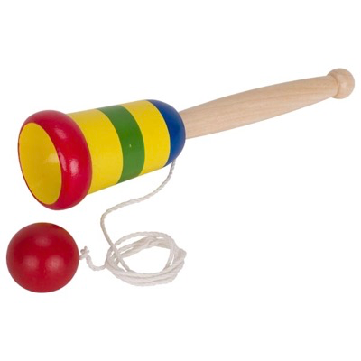 Traditional Wooden Toy - Catch the Ball Game
