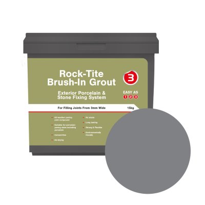 Rock-Tite Brush-In Grout Steel Grey 15kg