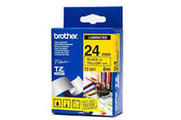 24MM Black on Yellow Tape