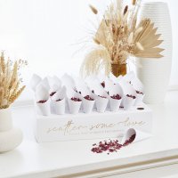Gold Scatter Some Love Box Stand & Cones - Pack of 45