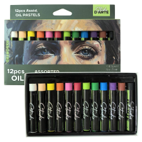Studio D'Arte Oil Pastels 12pcs - Assorted Colours