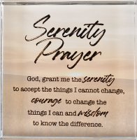 Glass Block Paperweight/Serenity Prayer   (50679)