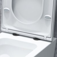 Tucker French Toilet Seat Hinge Covers Matt Black Finish