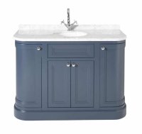Merrion 1200mm Vanity Unit Navy with Marble Worktop & Under-counter Basin