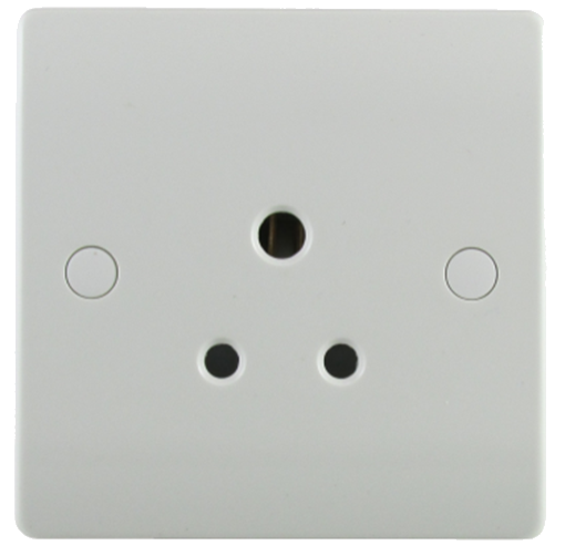 Sline 5A Round Pin Socket White SL426