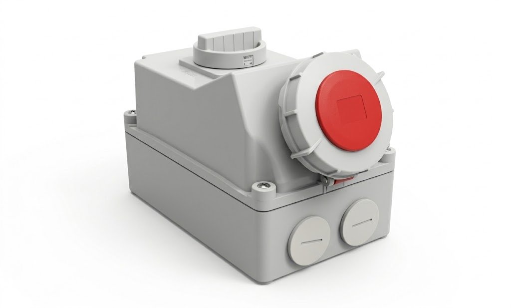 Ebasee CEE IP67 63A Combi Unit 5X63A 380V Red