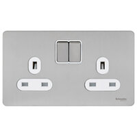 Schneider Ultimate Screwless 2 Gang Switch Socket