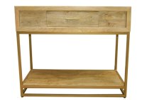 Ravi Console Table 1 Drawer  and 1 Shelf French Grey