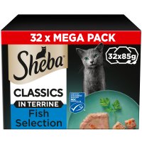Sheba Classics In Terrine Ocean Trays 32x85gm Bulk Pack - SOI 