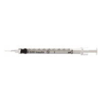 Each syringe barrel is printed with the corresponding scale to facilitate precise insulin dosing.