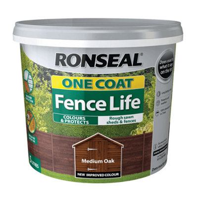 Ronseal Fence Life One Coat - Medium Oak  5L