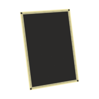 200 x 150mm Black & Gold Laserbrite Plate