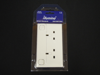 13A Single to Twin SwItched Socket Converter