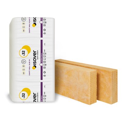 Isover Cavity Wall Slab (CWS) 32 1200 x 455 x 75mm (5.46m2 Pack)