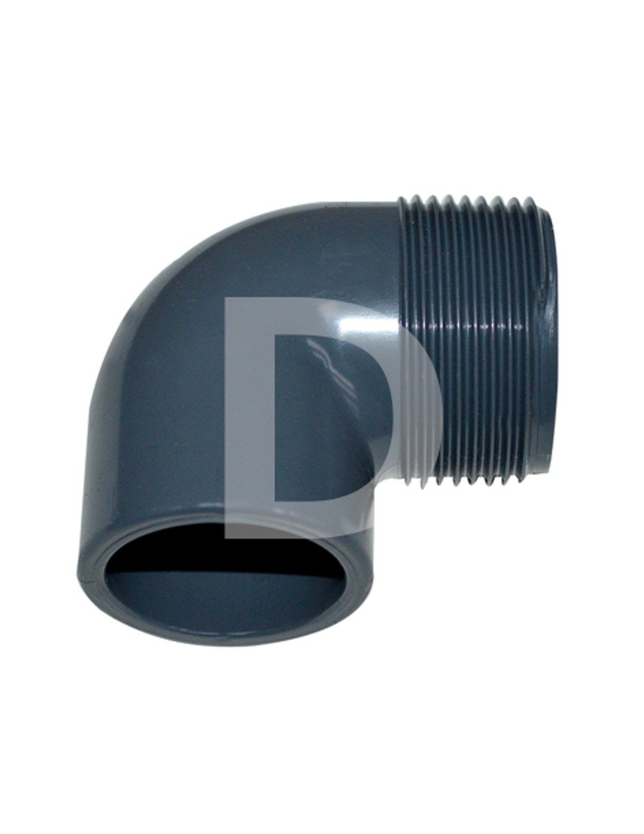 PVC VDL 90 Degree Elbow x Male BSP Thread